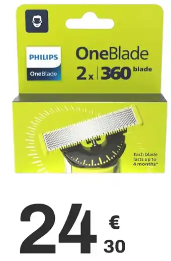 Intermarché PHILIPS OneBlade 2x 360 blade offre