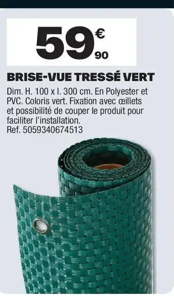 Brico Dépôt Brise-vue tressé vert offre