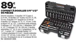 Brico Dépôt MAGNUSSON Coffret à douilles 1/4" 1/2" offre