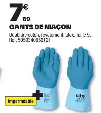 Brico Dépôt Gants de maçon offre