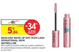 Intermarché Mascara make up sky high lash sensational noir maybelline offre