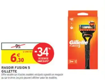 Intermarché Rasoir fusion 5 Gillette offre