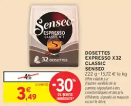 Intermarché Dosettes expresso x32 classic senseo offre