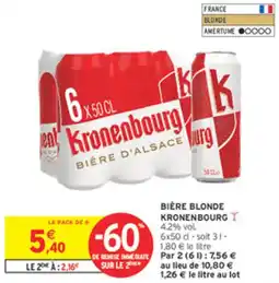 Intermarché Bière blonde kronenbourg offre