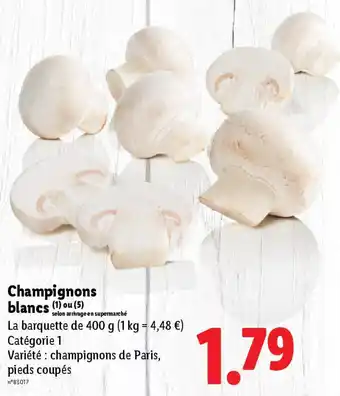 Lidl Champignons blancs offre