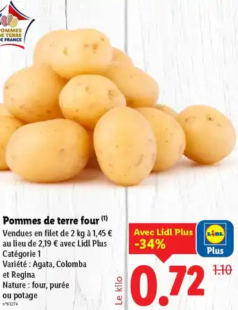 Lidl Pommes de terre four offre