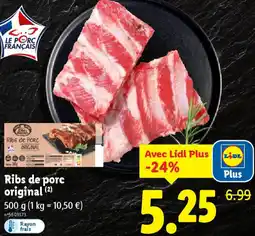 Lidl Ribs de porc original offre