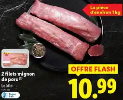 Lidl 2 filets mignon de porc offre