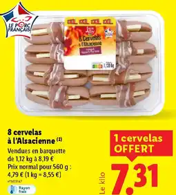 Lidl 8 cervelas à l'Alsacienne offre