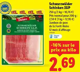 Lidl Schwarzwälder Schinken IGP offre