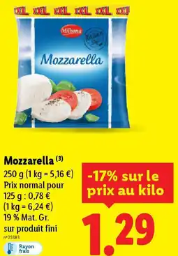 Lidl Mozzarella offre