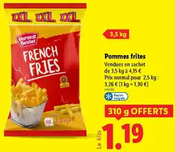 Lidl Pommes frites offre