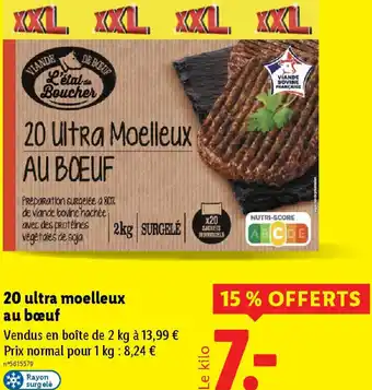 Lidl 20 ultra moelleux au bœuf offre