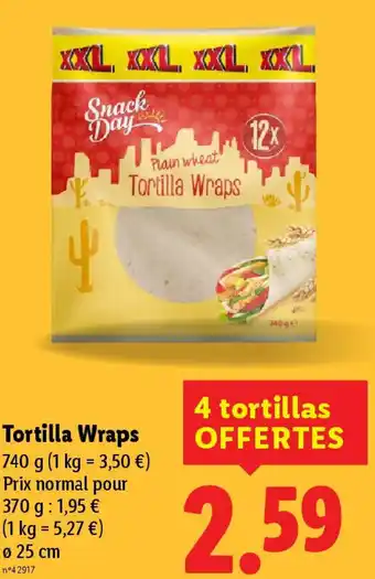 Lidl Tortilla Wraps offre