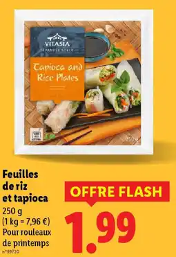 Lidl Feuilles de riz et tapioca offre