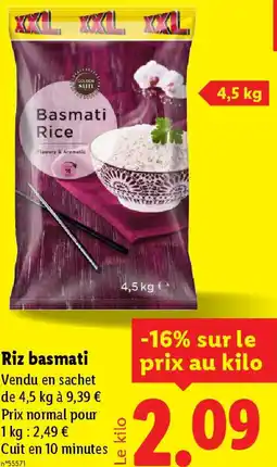 Lidl Riz basmati offre