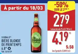 ALDI GOUDALE® Bière blonde de printemps offre