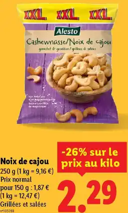 Lidl Noix de cajou offre