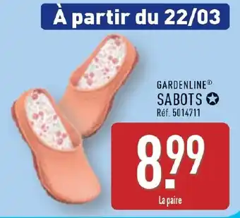 ALDI GARDENLINE® Sabots offre