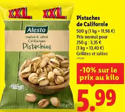 Lidl Pistaches de Californie offre