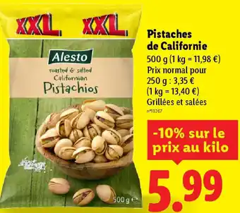 Lidl Pistaches de Californie offre