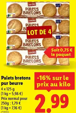 Lidl Palets bretons pur beurre offre