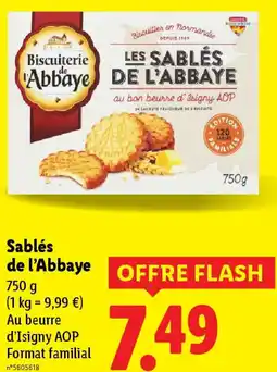 Lidl Sablés de l'Abbaye offre