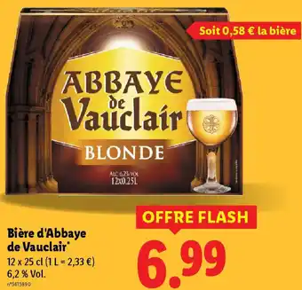 Lidl Bière d'Abbaye de Vauclair offre