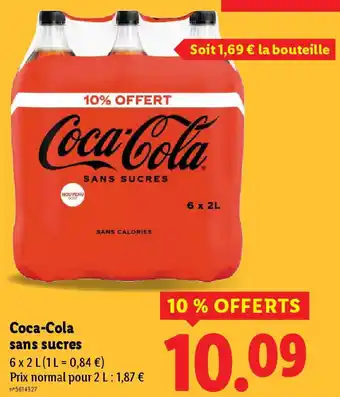 Lidl Coca-Cola sans sucres offre