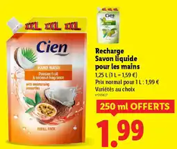 Lidl Recharge Savon liquide pour les mains offre