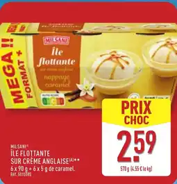 ALDI MILSANIⓇ Île flottante sur crème anglaise offre