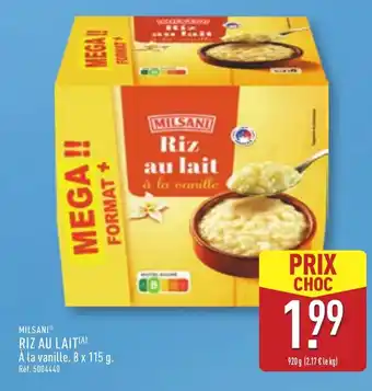 ALDI MILSANIⓇ Riz au lait offre