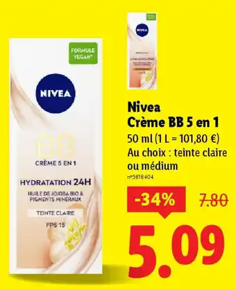 Lidl Nivea Crème BB 5 en 1 offre