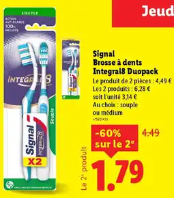 Lidl Signal Brosse à dents Integral8 Duopack offre