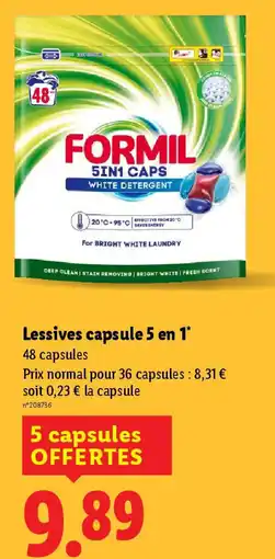 Lidl Lessives capsule 5 en 1 offre