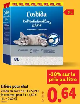 Lidl Litière pour chat offre