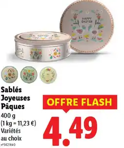 Lidl Sablés Joyeuses Pâques offre