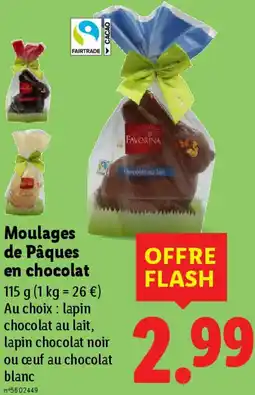 Lidl Moulages de Pâques en chocolat offre