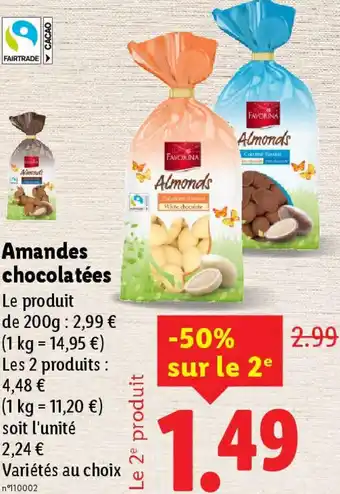 Lidl Amandes chocolatées offre