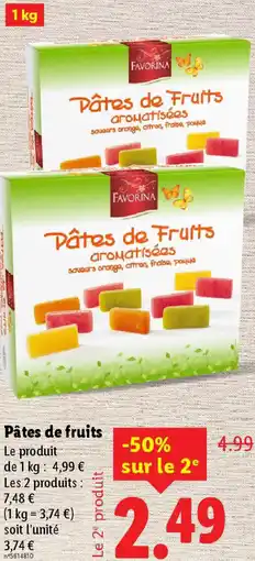 Lidl Pâtes de fruits offre