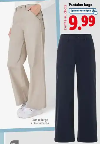 Lidl Pantalon large offre