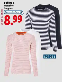 Lidl T-shirts à manches longues offre