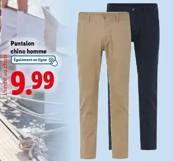 Lidl Pantalon chino homme offre