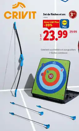 Lidl CRIVIT Set de flèches et arc offre