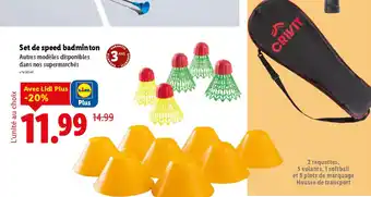 Lidl Set de speed badminton offre