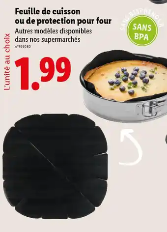 Lidl Feuille de cuisson ou de protection pour four offre