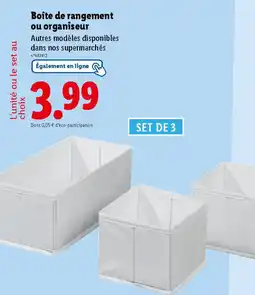 Lidl Boîte de rangement ou organiseur offre