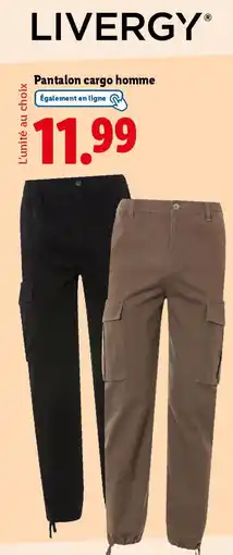 Lidl LIVERGY Pantalon cargo homme offre