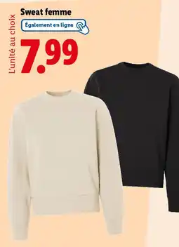 Lidl Sweat femme offre