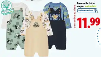 Lidl Ensemble bébé en pur coton bio offre